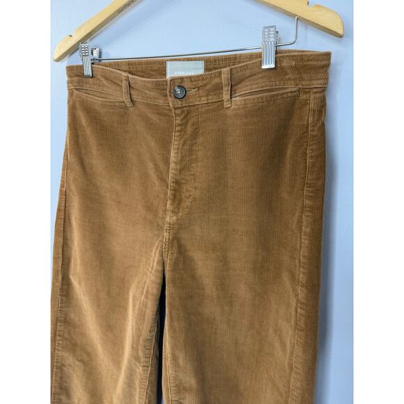 EVERLANE The Corduroy Wide Leg High rise Pant Caramel Toasted Coconut Sz 10 - Picture 3 of 11